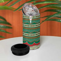 Lithuanian National Costume 4 in 1 Can Cooler Tumbler Traditional Folk Pattern - Wonder Print Shop