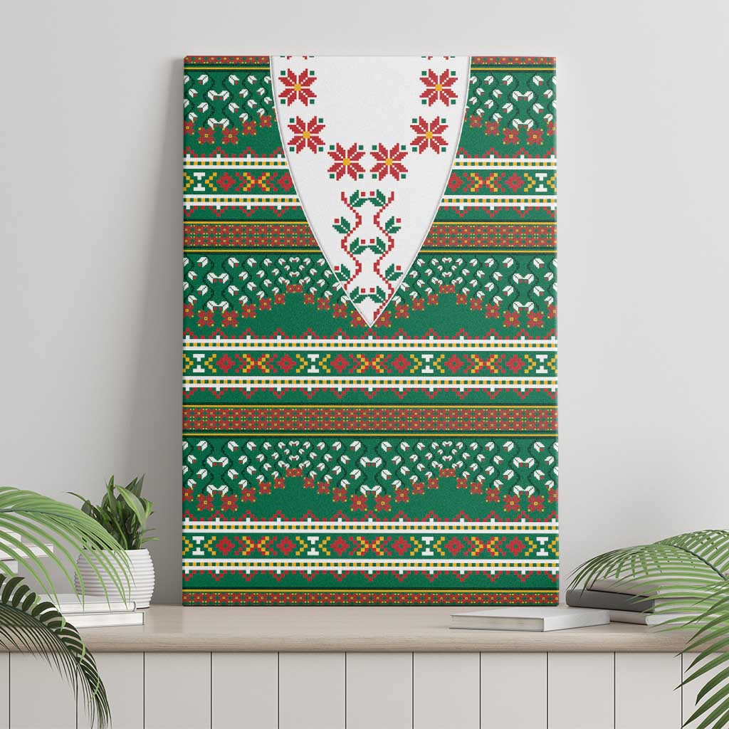 Lithuanian National Costume Canvas Wall Art Traditional Folk Pattern - Wonder Print Shop