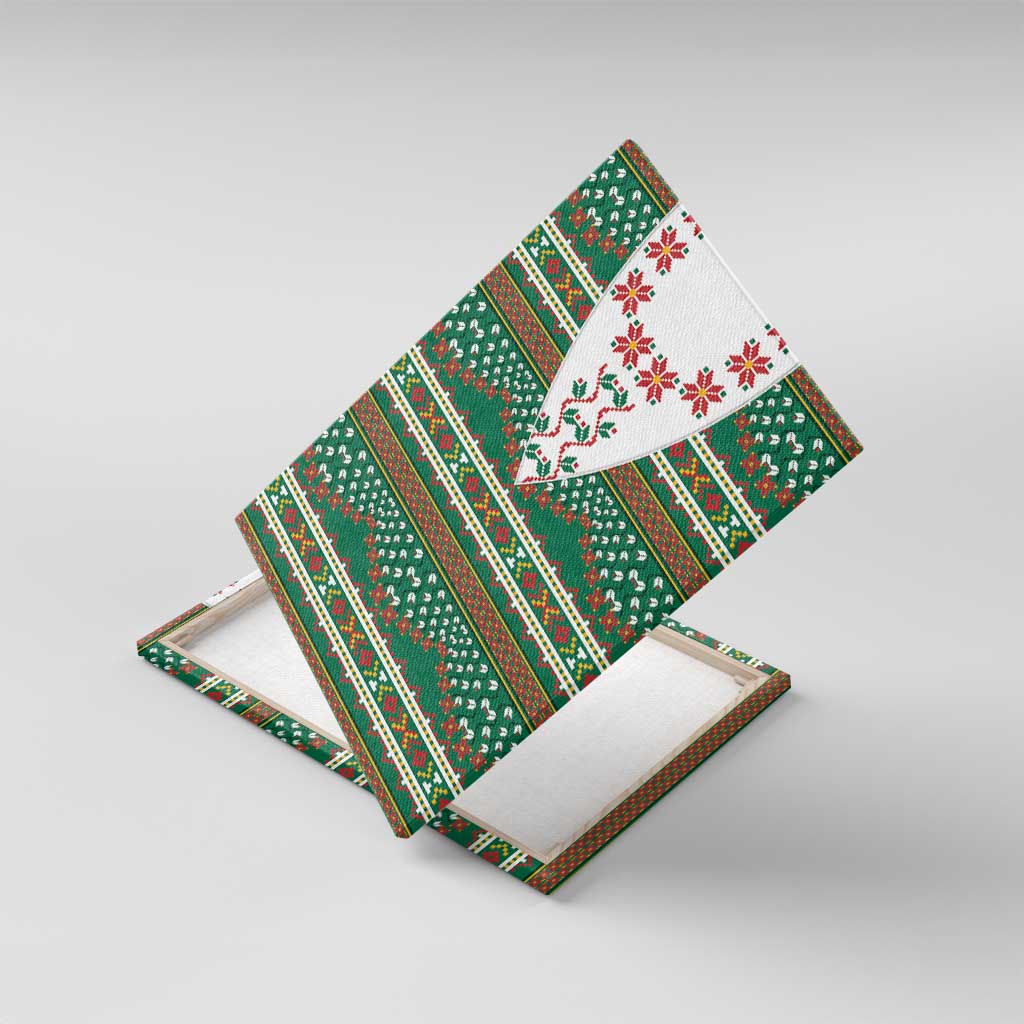 Lithuanian National Costume Canvas Wall Art Traditional Folk Pattern - Wonder Print Shop