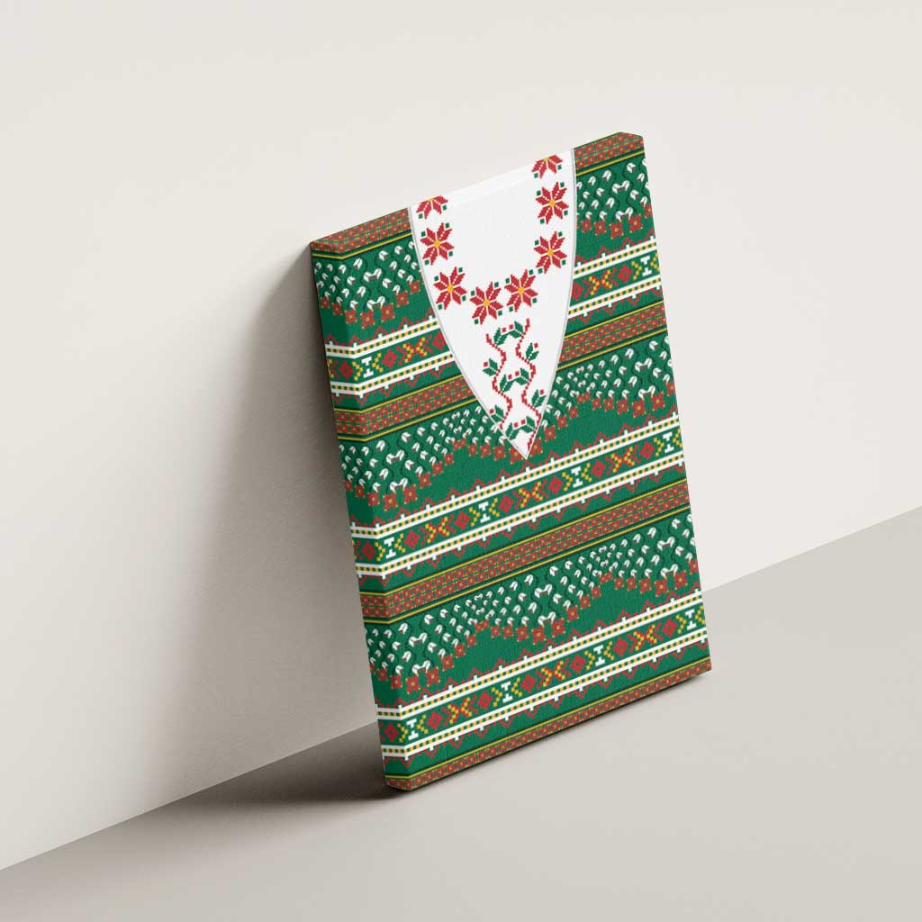 Lithuanian National Costume Canvas Wall Art Traditional Folk Pattern - Wonder Print Shop