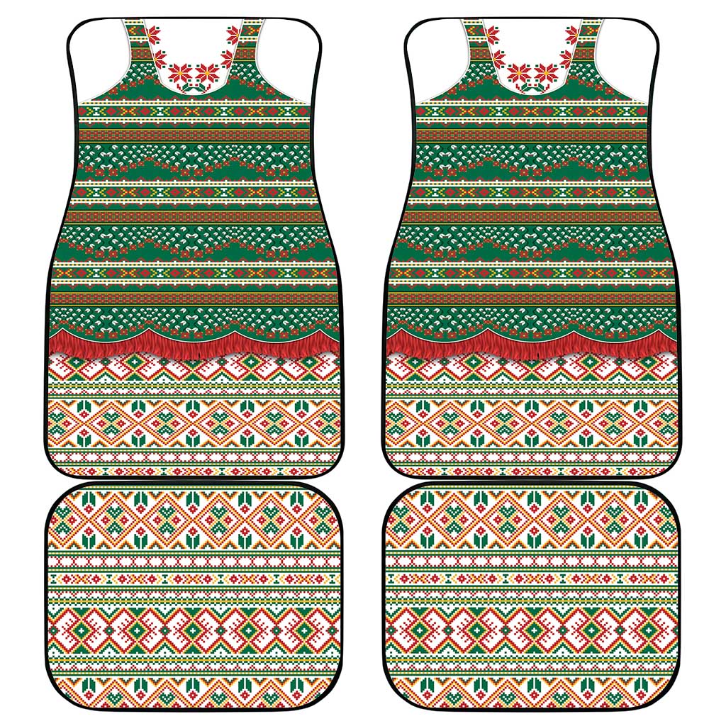 Lithuanian National Costume Car Mats Traditional Folk Pattern - Wonder Print Shop