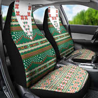 Lithuanian National Costume Car Seat Cover Traditional Folk Pattern - Wonder Print Shop