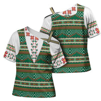 Lithuanian National Costume Cross Shoulder Shirt Traditional Folk Pattern - Wonder Print Shop