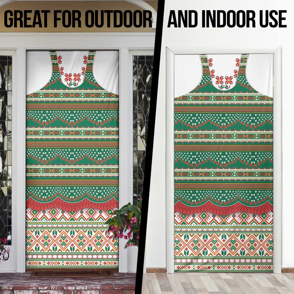 Lithuanian National Costume Door Cover Traditional Folk Pattern - Wonder Print Shop