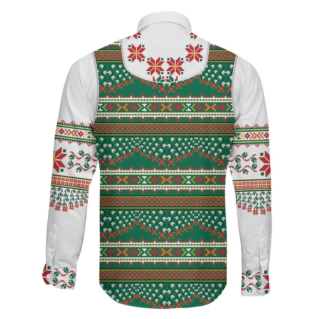 Lithuanian National Costume Family Matching Mermaid Dress and Hawaiian Shirt Traditional Folk Pattern - Wonder Print Shop