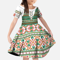 Lithuanian National Costume Family Matching Off Shoulder Maxi Dress and Hawaiian Shirt Traditional Folk Pattern - Wonder Print Shop