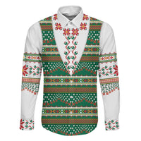 Lithuanian National Costume Family Matching Off Shoulder Maxi Dress and Hawaiian Shirt Traditional Folk Pattern - Wonder Print Shop