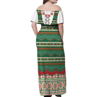 Lithuanian National Costume Family Matching Off Shoulder Maxi Dress and Hawaiian Shirt Traditional Folk Pattern - Wonder Print Shop