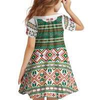 Lithuanian National Costume Family Matching Puletasi and Hawaiian Shirt Traditional Folk Pattern - Wonder Print Shop
