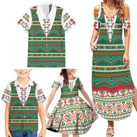 Lithuanian National Costume Family Matching Summer Maxi Dress and Hawaiian Shirt Traditional Folk Pattern - Wonder Print Shop