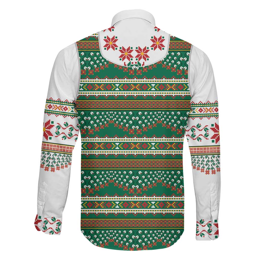 Lithuanian National Costume Family Matching Tank Maxi Dress and Hawaiian Shirt Traditional Folk Pattern - Wonder Print Shop