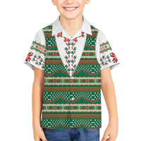 Lithuanian National Costume Family Matching Tank Maxi Dress and Hawaiian Shirt Traditional Folk Pattern - Wonder Print Shop