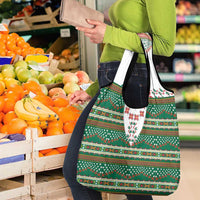 Lithuanian National Costume Grocery Bag Traditional Folk Pattern - Wonder Print Shop
