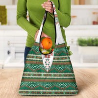 Lithuanian National Costume Grocery Bag Traditional Folk Pattern - Wonder Print Shop