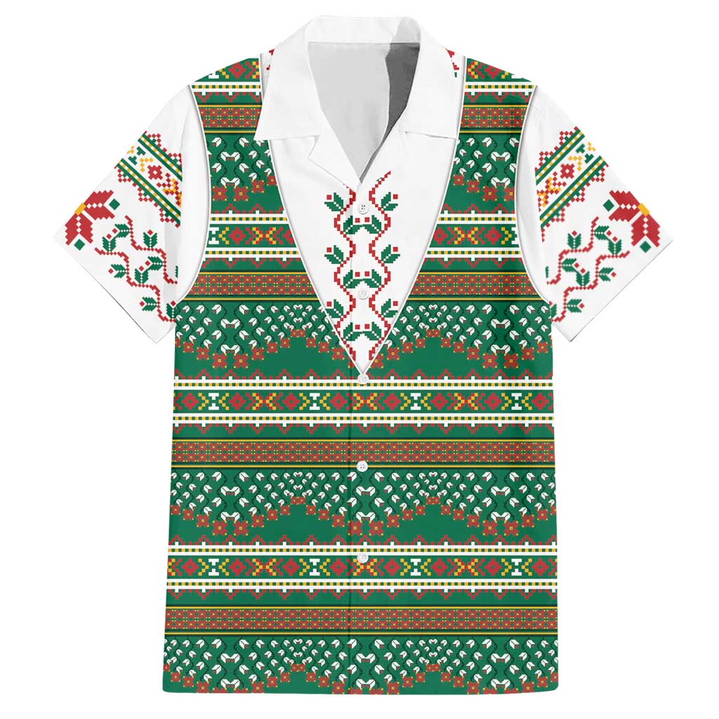 Lithuanian National Costume Hawaiian Shirt Traditional Folk Pattern - Wonder Print Shop