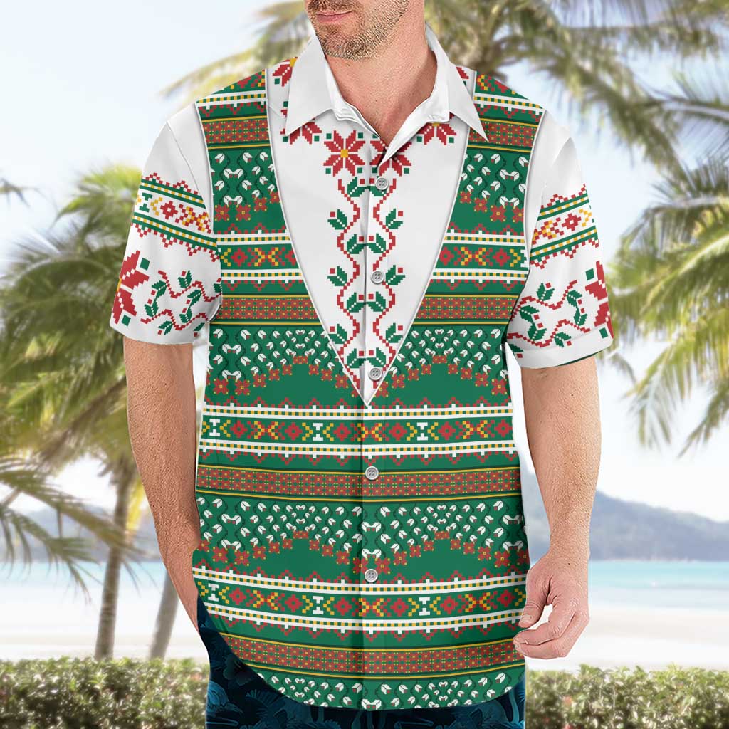 Lithuanian National Costume Hawaiian Shirt Traditional Folk Pattern - Wonder Print Shop