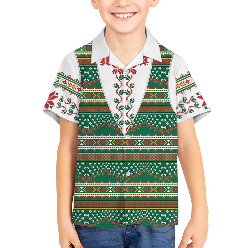 Lithuanian National Costume Hawaiian Shirt Traditional Folk Pattern - Wonder Print Shop