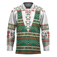 Lithuanian National Costume Hockey Jersey Traditional Folk Pattern - Wonder Print Shop
