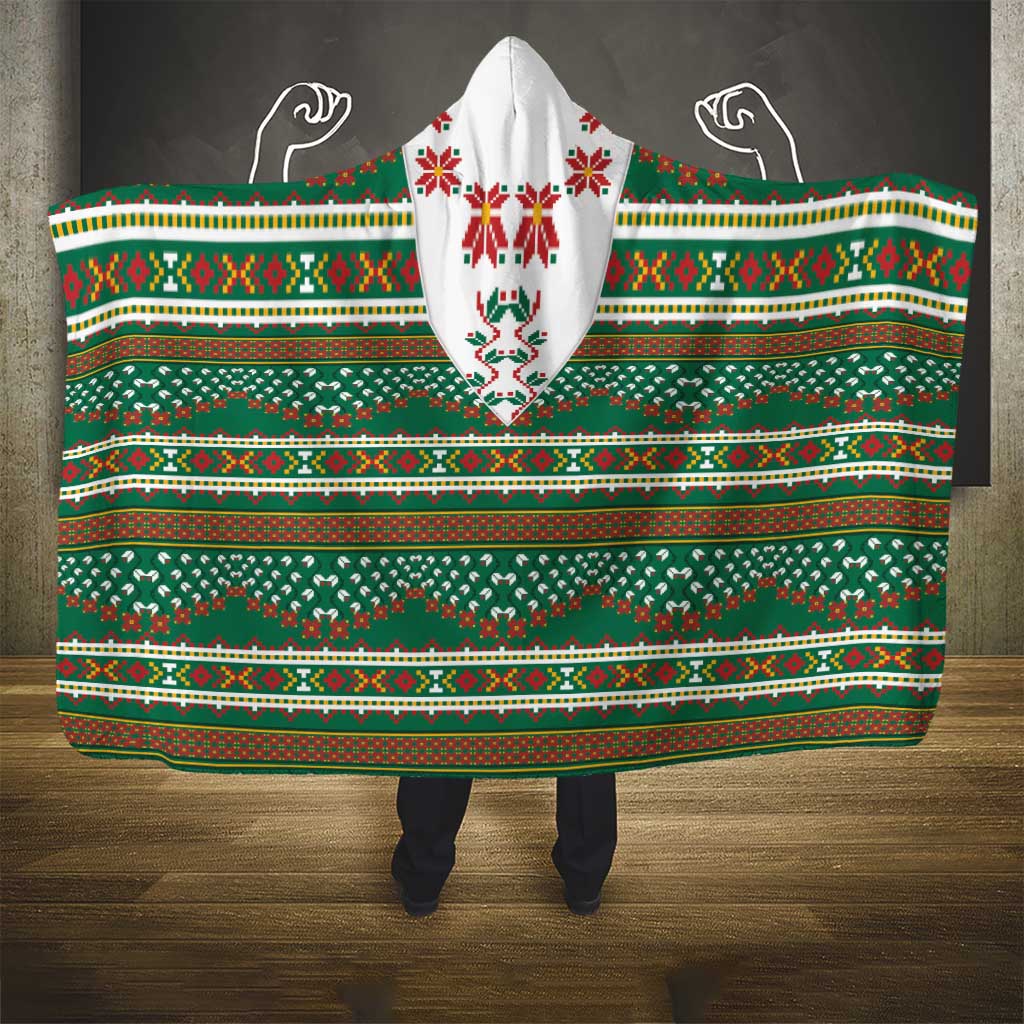 Lithuanian National Costume Hooded Blanket Traditional Folk Pattern - Wonder Print Shop