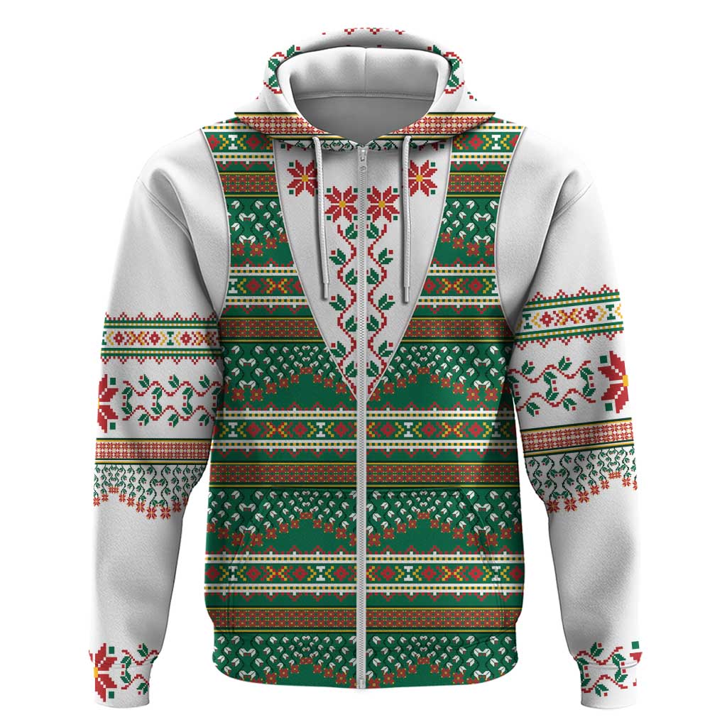 Lithuanian National Costume Hoodie Traditional Folk Pattern - Wonder Print Shop