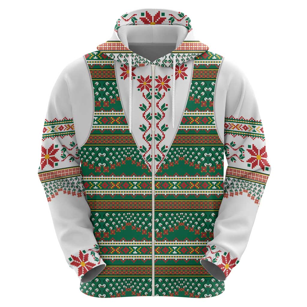 Lithuanian National Costume Hoodie Traditional Folk Pattern - Wonder Print Shop