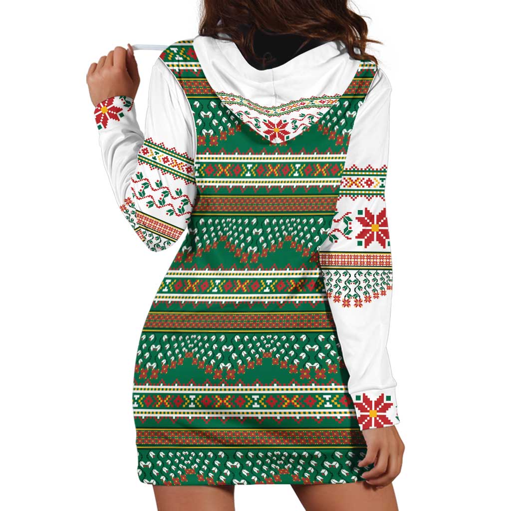 Lithuanian National Costume Hoodie Dress Traditional Folk Pattern - Wonder Print Shop