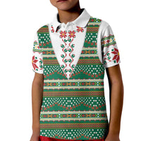 Lithuanian National Costume Kid Polo Shirt Traditional Folk Pattern - Wonder Print Shop