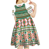 Lithuanian National Costume Kid Short Sleeve Dress Traditional Folk Pattern - Wonder Print Shop