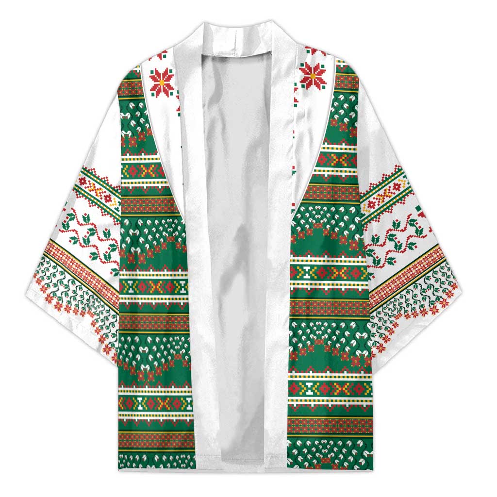 Lithuanian National Costume Kimono Traditional Folk Pattern - Wonder Print Shop