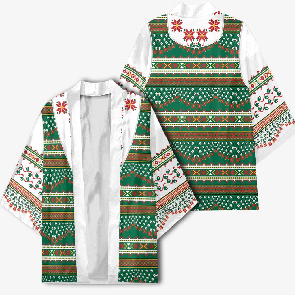Lithuanian National Costume Kimono Traditional Folk Pattern - Wonder Print Shop