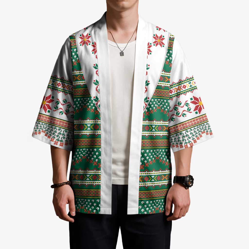 Lithuanian National Costume Kimono Traditional Folk Pattern - Wonder Print Shop