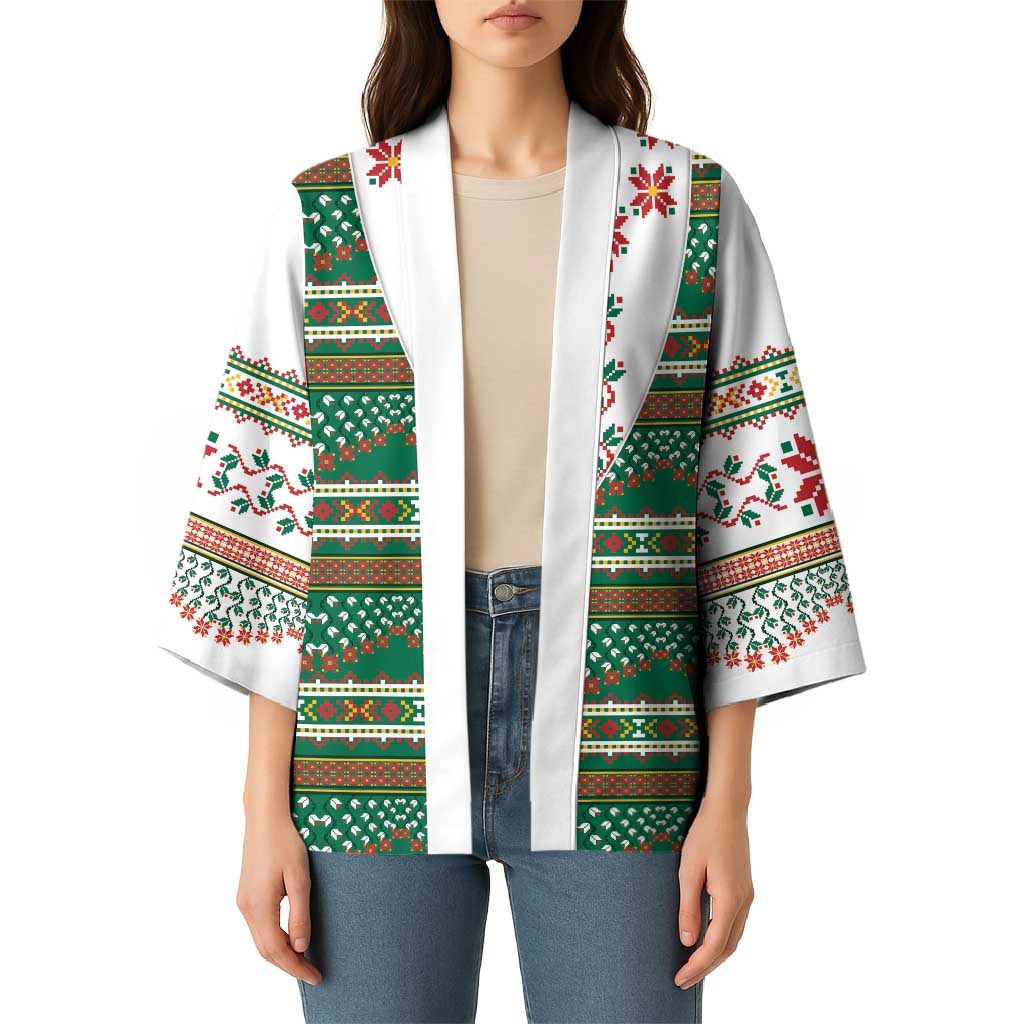 Lithuanian National Costume Kimono Traditional Folk Pattern - Wonder Print Shop