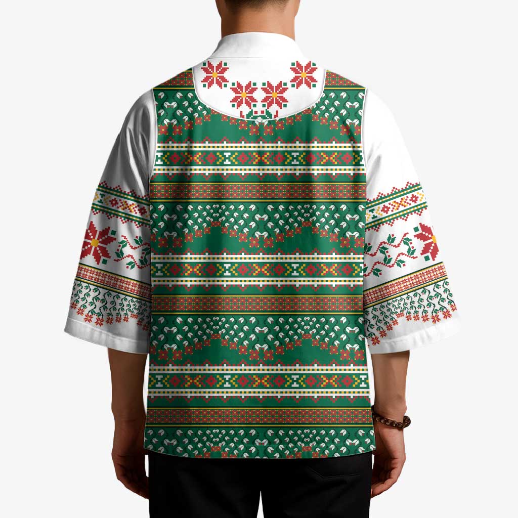 Lithuanian National Costume Kimono Traditional Folk Pattern - Wonder Print Shop