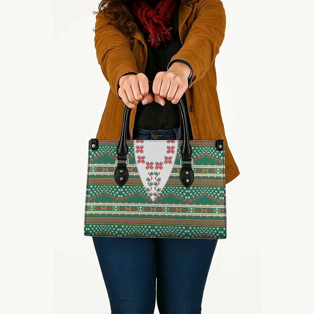 Lithuanian National Costume Leather Bag Traditional Folk Pattern - Wonder Print Shop
