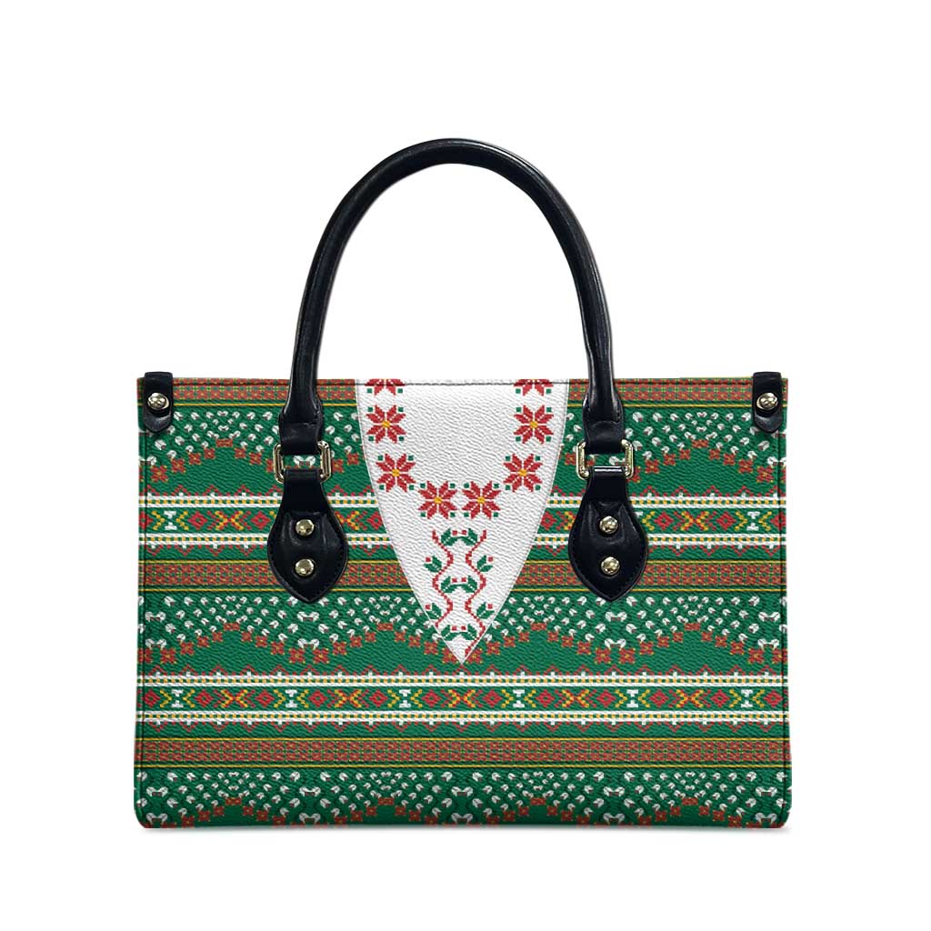 Lithuanian National Costume Leather Bag Traditional Folk Pattern - Wonder Print Shop