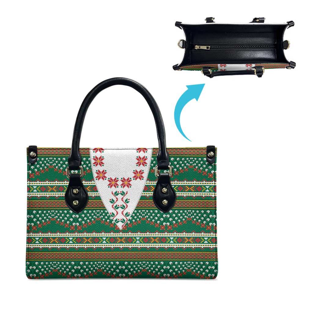 Lithuanian National Costume Leather Bag Traditional Folk Pattern - Wonder Print Shop