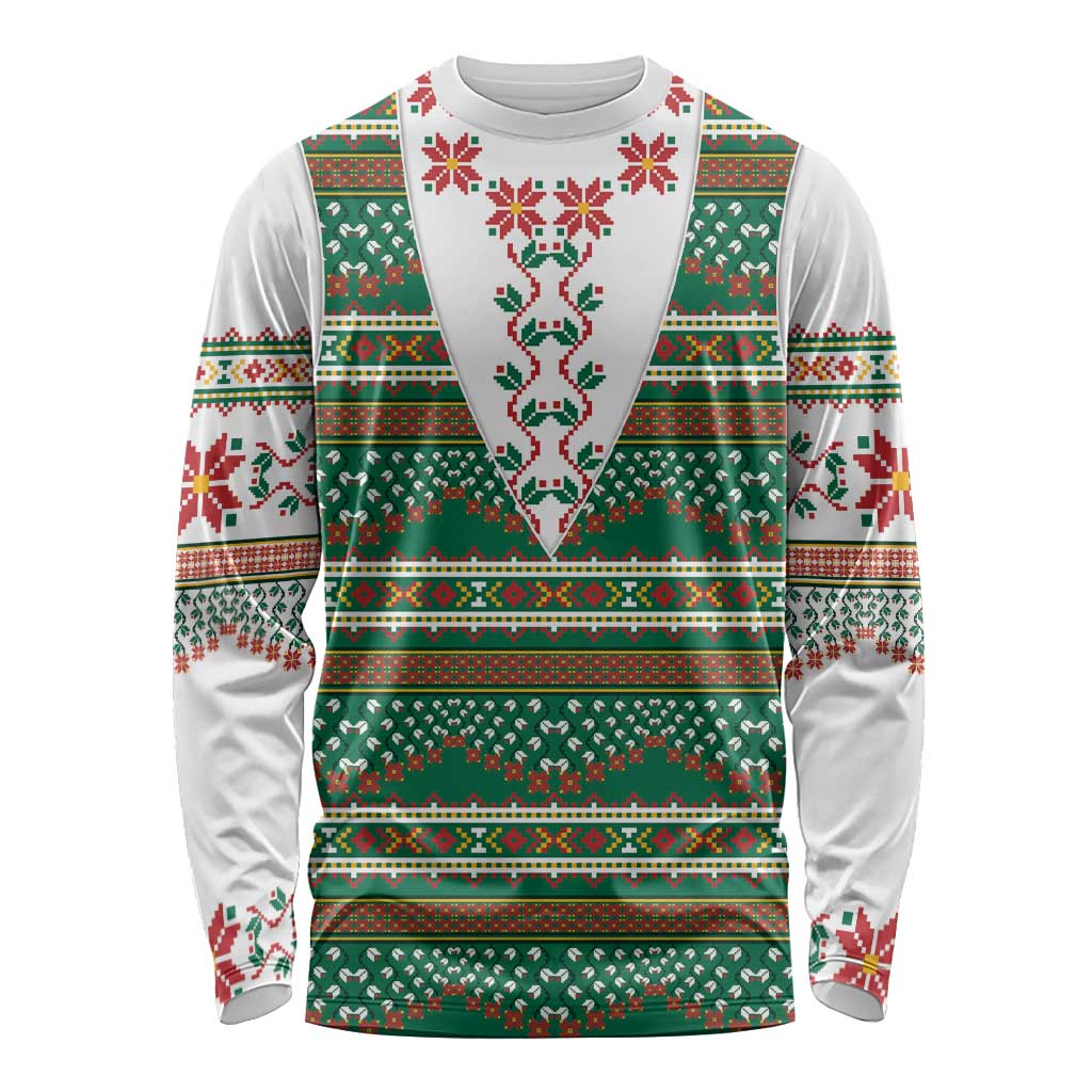 Lithuanian National Costume Long Sleeve Shirt Traditional Folk Pattern - Wonder Print Shop