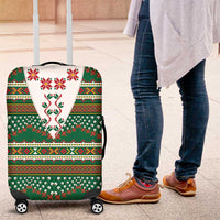 Lithuanian National Costume Luggage Cover Traditional Folk Pattern - Wonder Print Shop