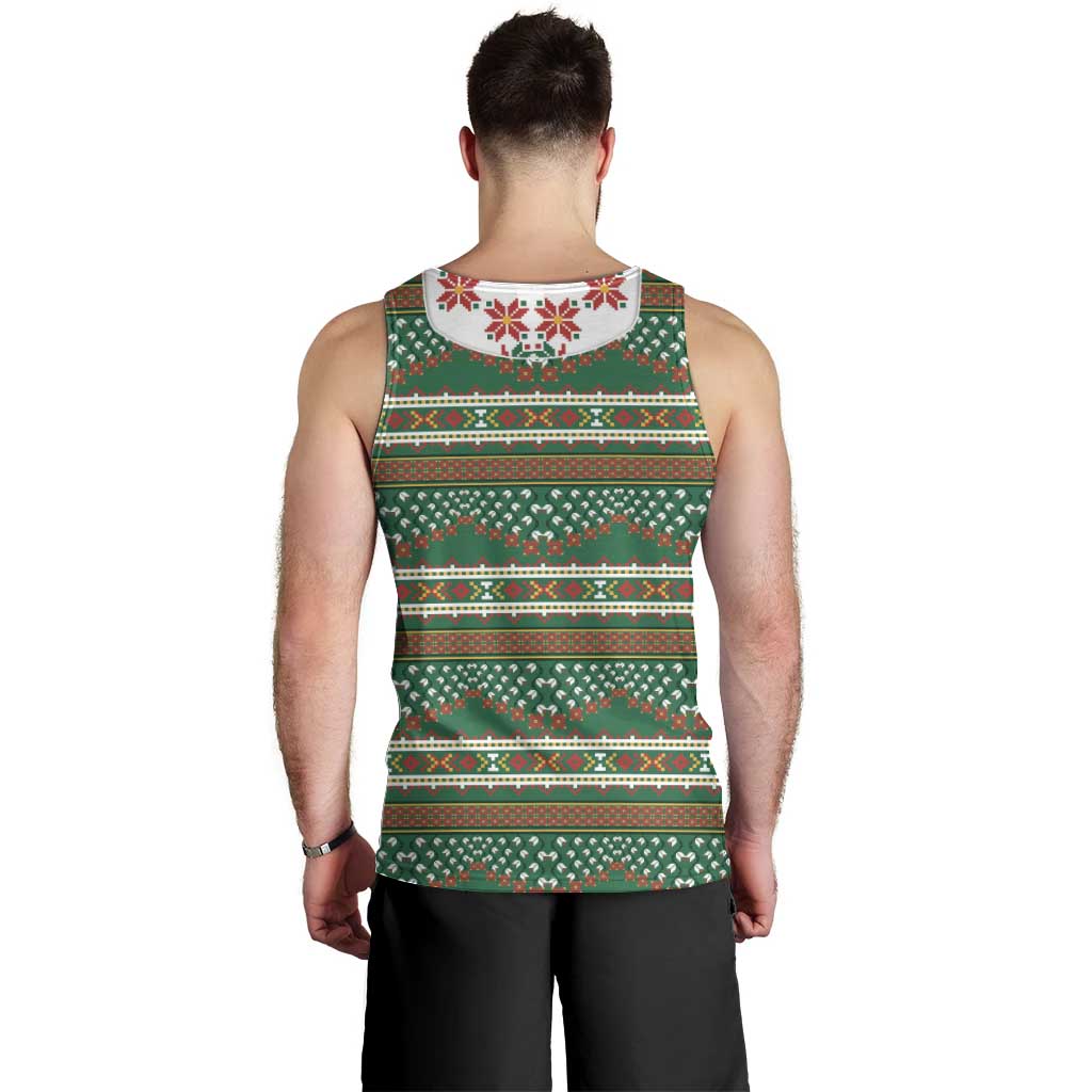 Lithuanian National Costume Men Tank Top Traditional Folk Pattern - Wonder Print Shop