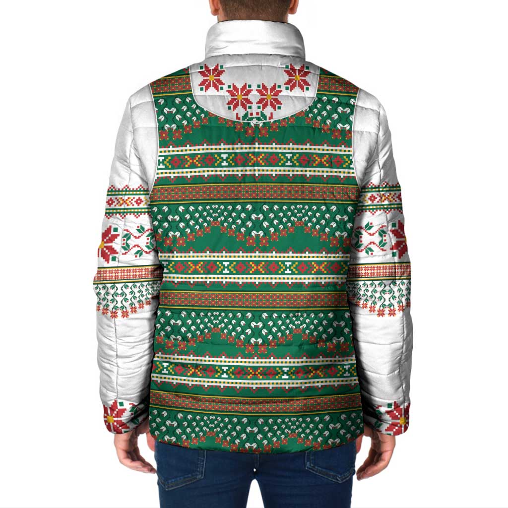 Lithuanian National Costume Padded Jacket Traditional Folk Pattern - Wonder Print Shop