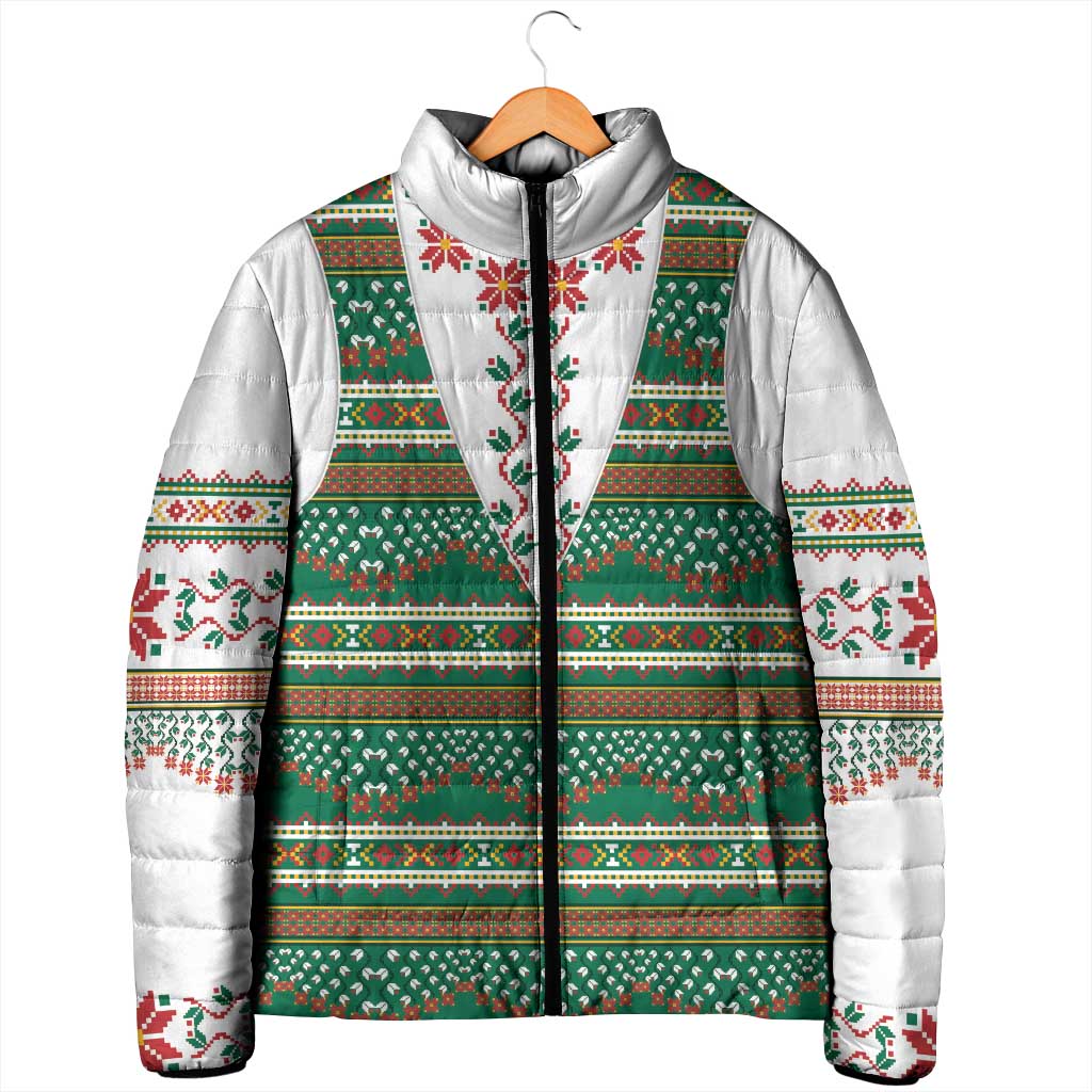 Lithuanian National Costume Padded Jacket Traditional Folk Pattern - Wonder Print Shop