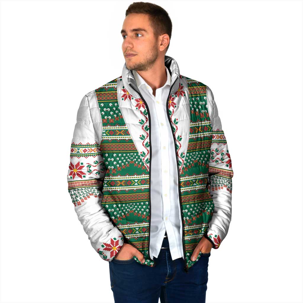 Lithuanian National Costume Padded Jacket Traditional Folk Pattern - Wonder Print Shop