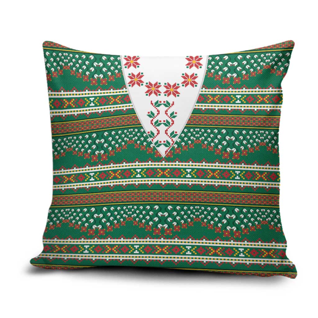 Lithuanian National Costume Pillow Cover Traditional Folk Pattern - Wonder Print Shop