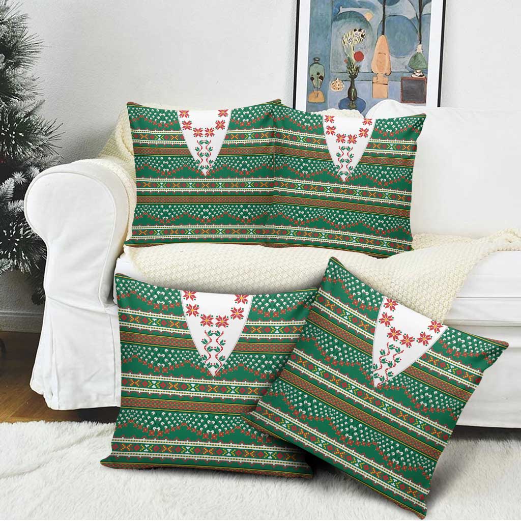 Lithuanian National Costume Pillow Cover Traditional Folk Pattern - Wonder Print Shop
