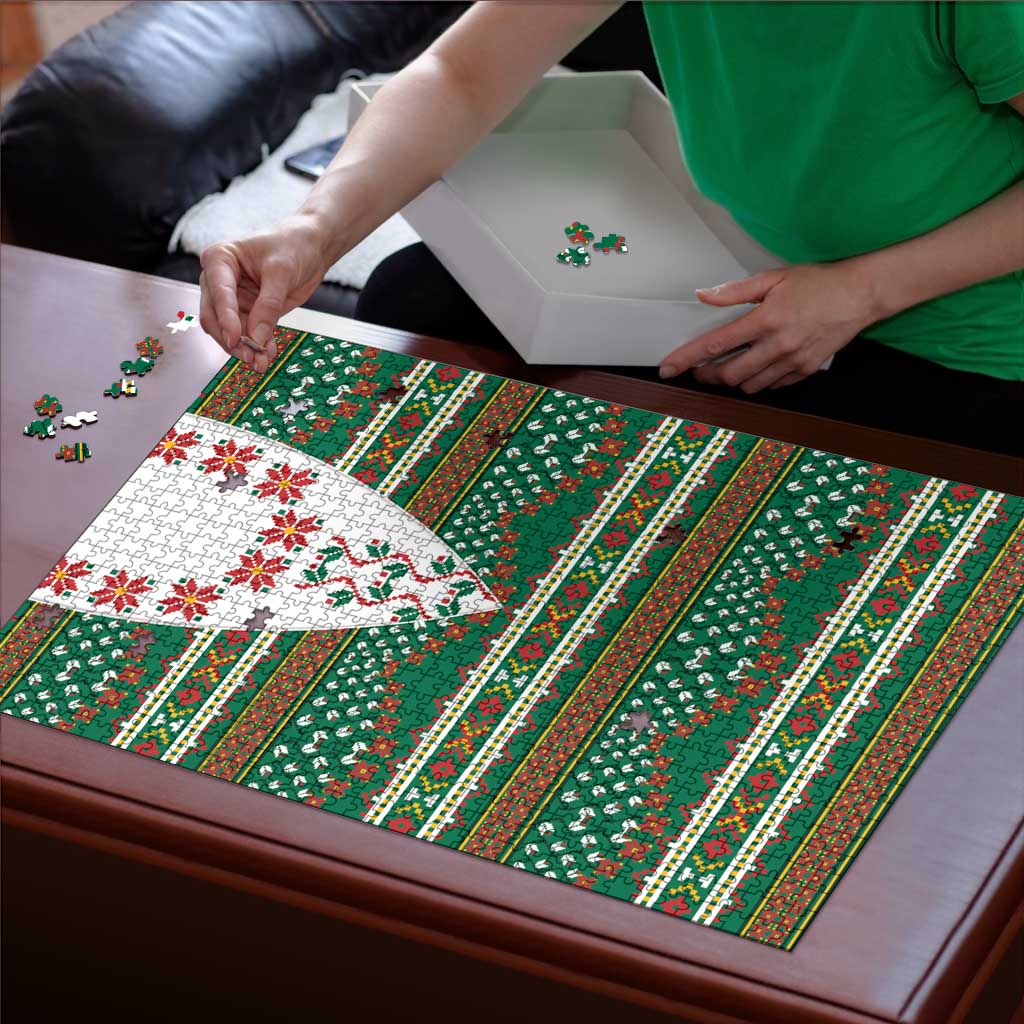 Lithuanian National Costume Puzzle Traditional Folk Pattern - Wonder Print Shop