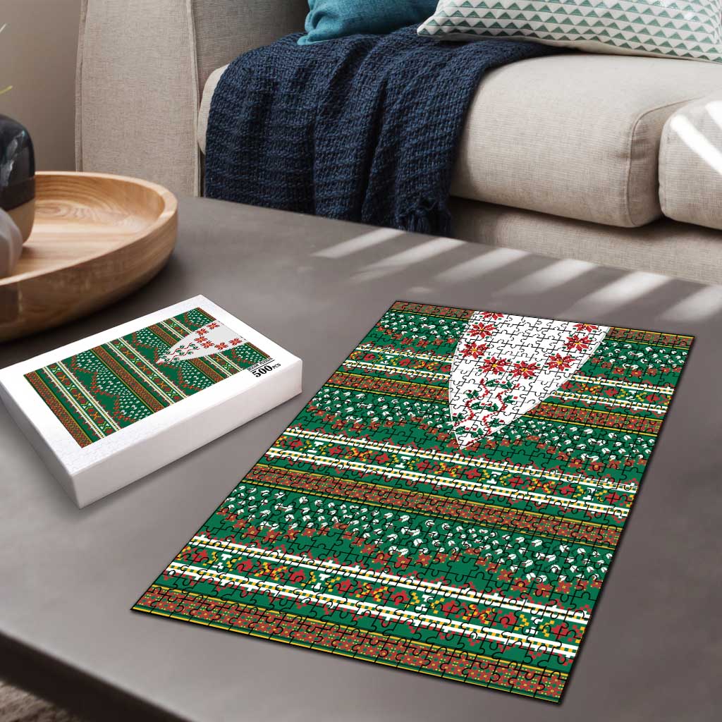 Lithuanian National Costume Puzzle Traditional Folk Pattern - Wonder Print Shop
