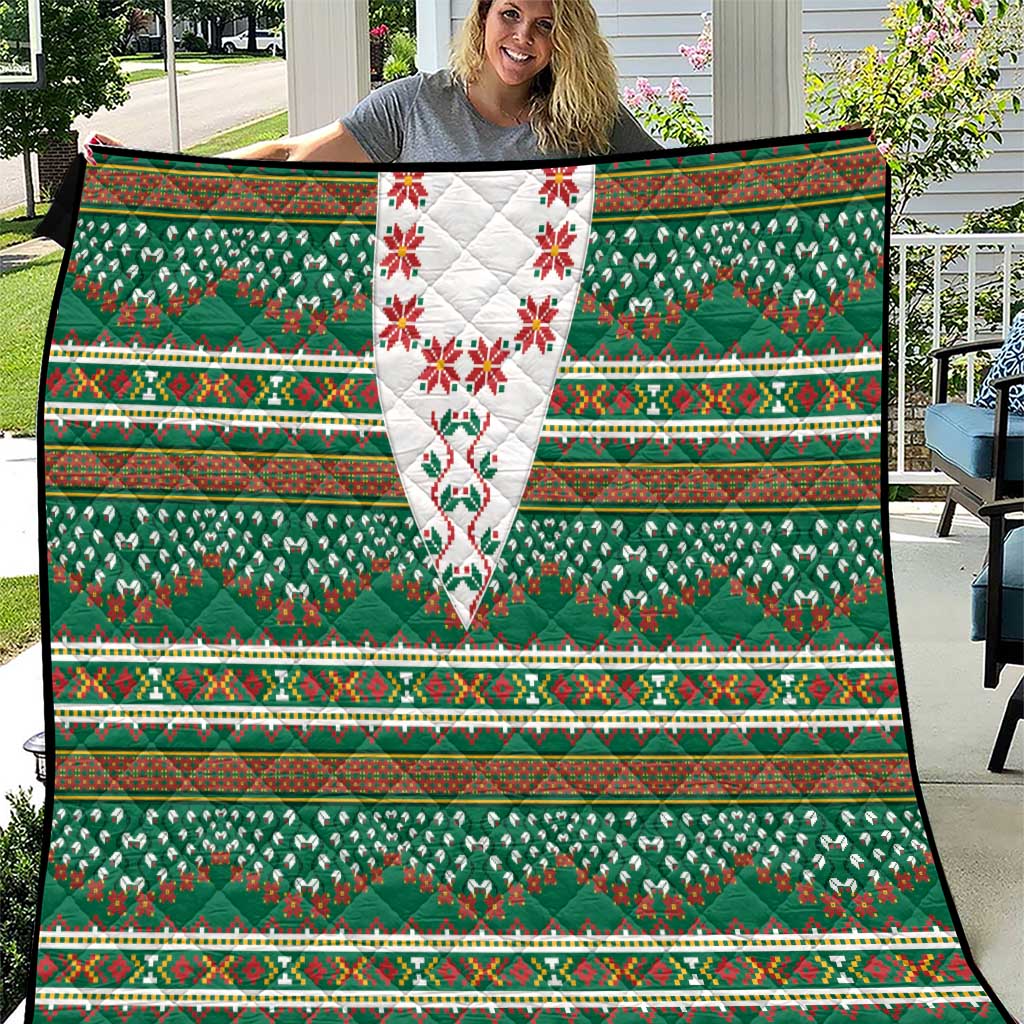 Lithuanian National Costume Quilt Traditional Folk Pattern - Wonder Print Shop