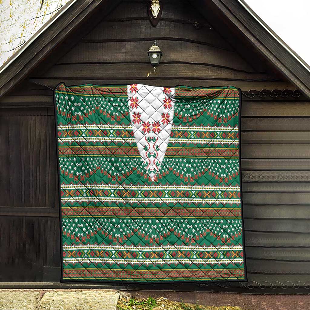 Lithuanian National Costume Quilt Traditional Folk Pattern - Wonder Print Shop