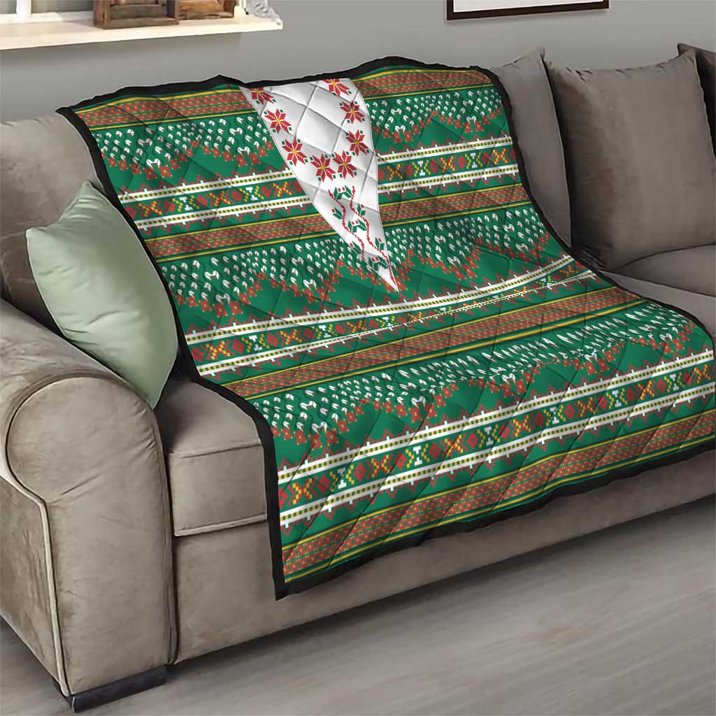 Lithuanian National Costume Quilt Traditional Folk Pattern - Wonder Print Shop