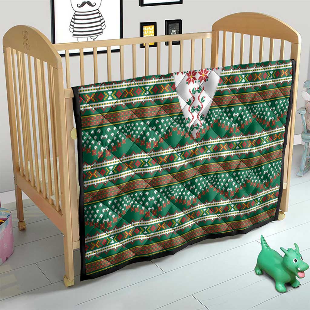 Lithuanian National Costume Quilt Traditional Folk Pattern - Wonder Print Shop